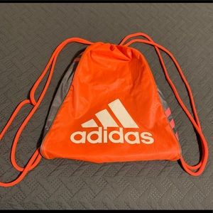 Fluorescent Pink/Orange Adidas Drawstring Bag